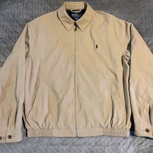 Polo Ralph Lauren jacket mens size medium tan pre-owned condition